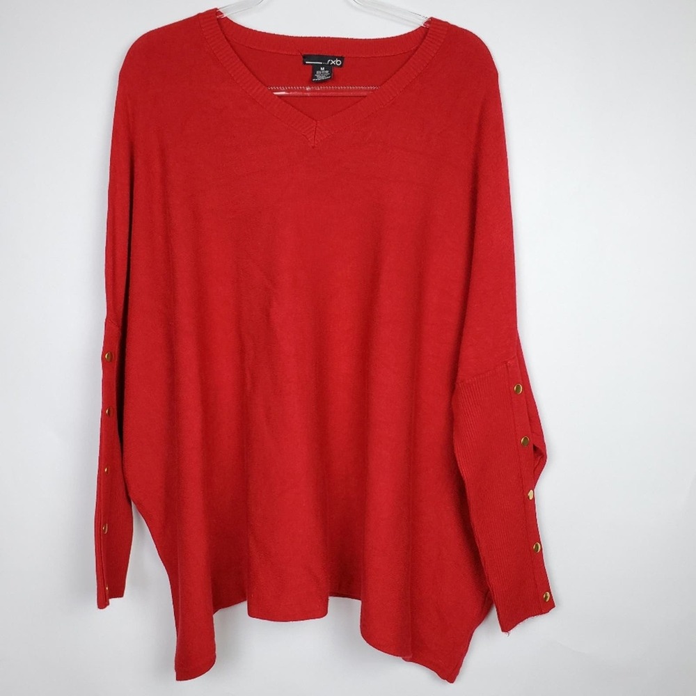 RXB BRAND RED OVERSIZED SWEATER. SIZE MEDIUM